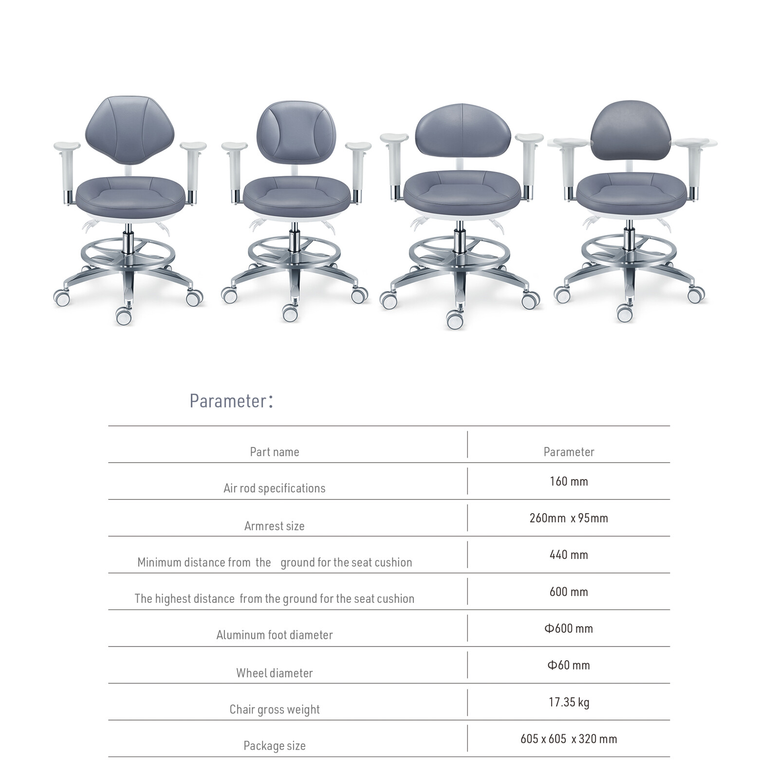 Dental Ergo Microscope Chair PLST-084 Microfiber Leather with Foot Control US
