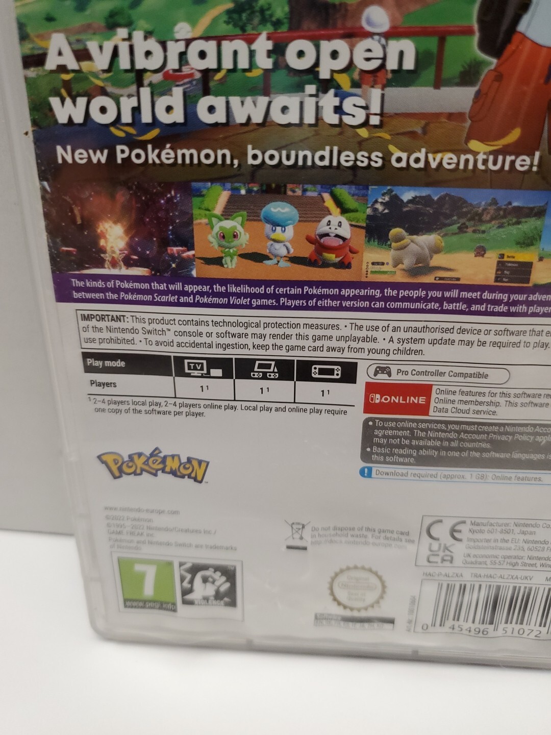 Pokemon Scarlet Nintendo Switch Replacement Case Oly