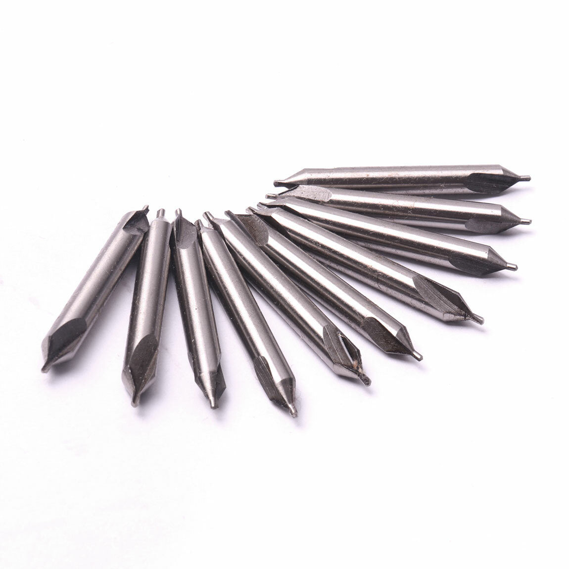 10PCS HSS 60 Degree Countersink Drill Bit Set, 3.0mm Center Hole Tool for Metal