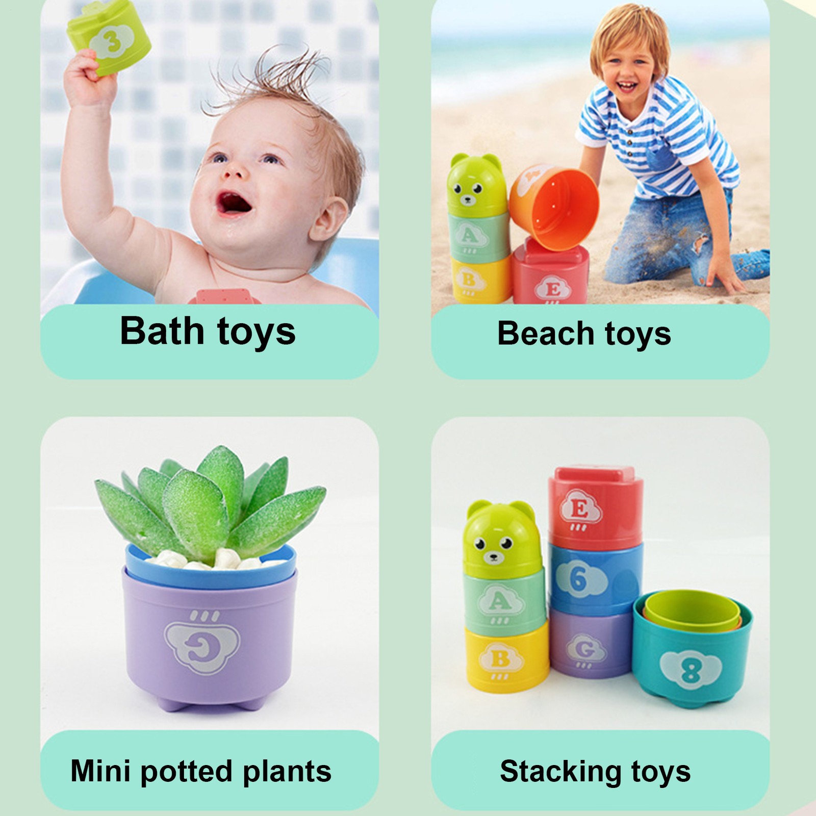 Stacking Cups Educational Nesting Cups Number Letter Stacking Cups Toy Fun Cute