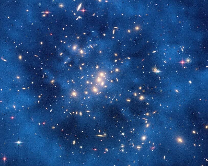 GALAXY CLUSTER W/DARK MATTER HUBBLE TELESCOPE 8x10 GLOSSY PHOTO PRINT