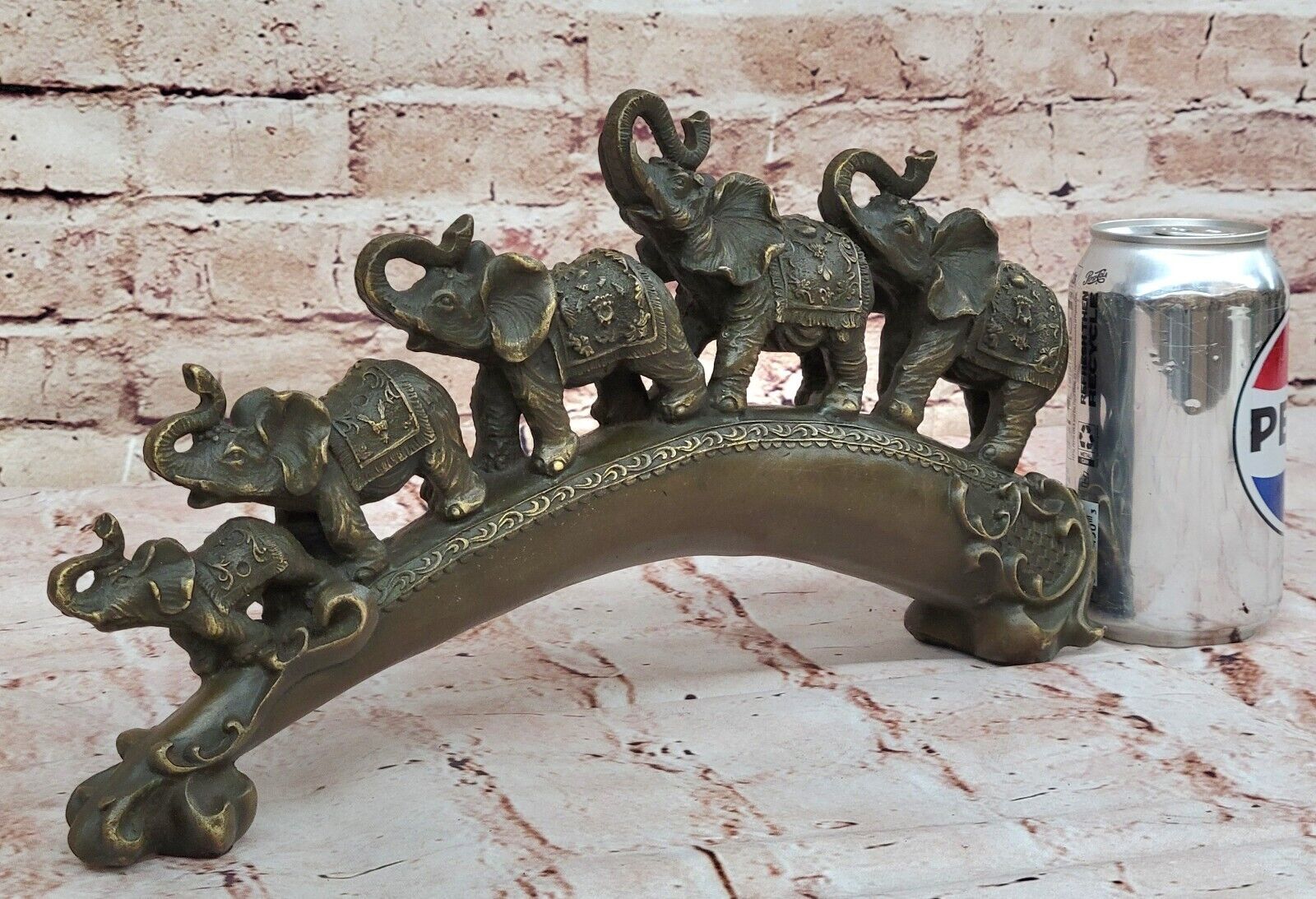 Exquisite Art Deco Elephant Bronze Statue for Home Office Decoration Decor Gift