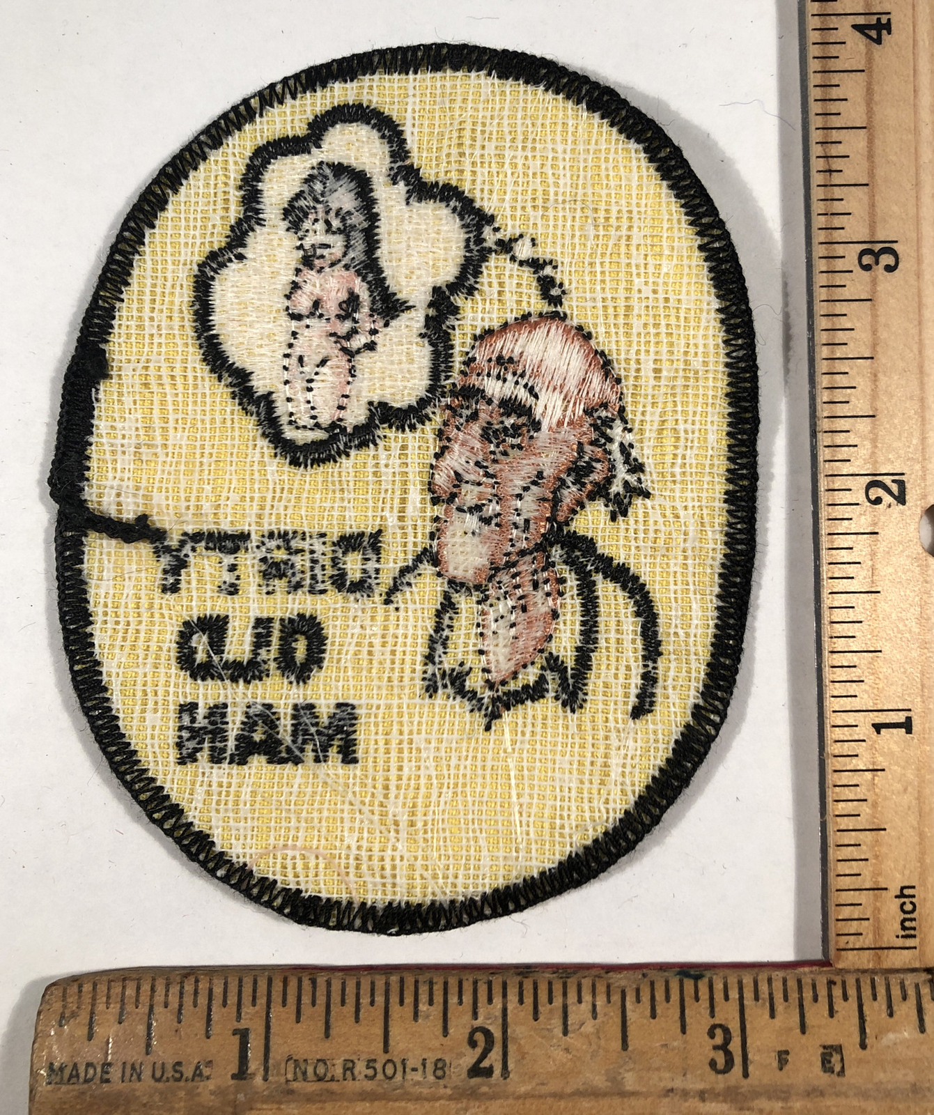 Vintage Dirty Old Man Patch Thinking Dreaming Of Nude Lady Black Border Trucker