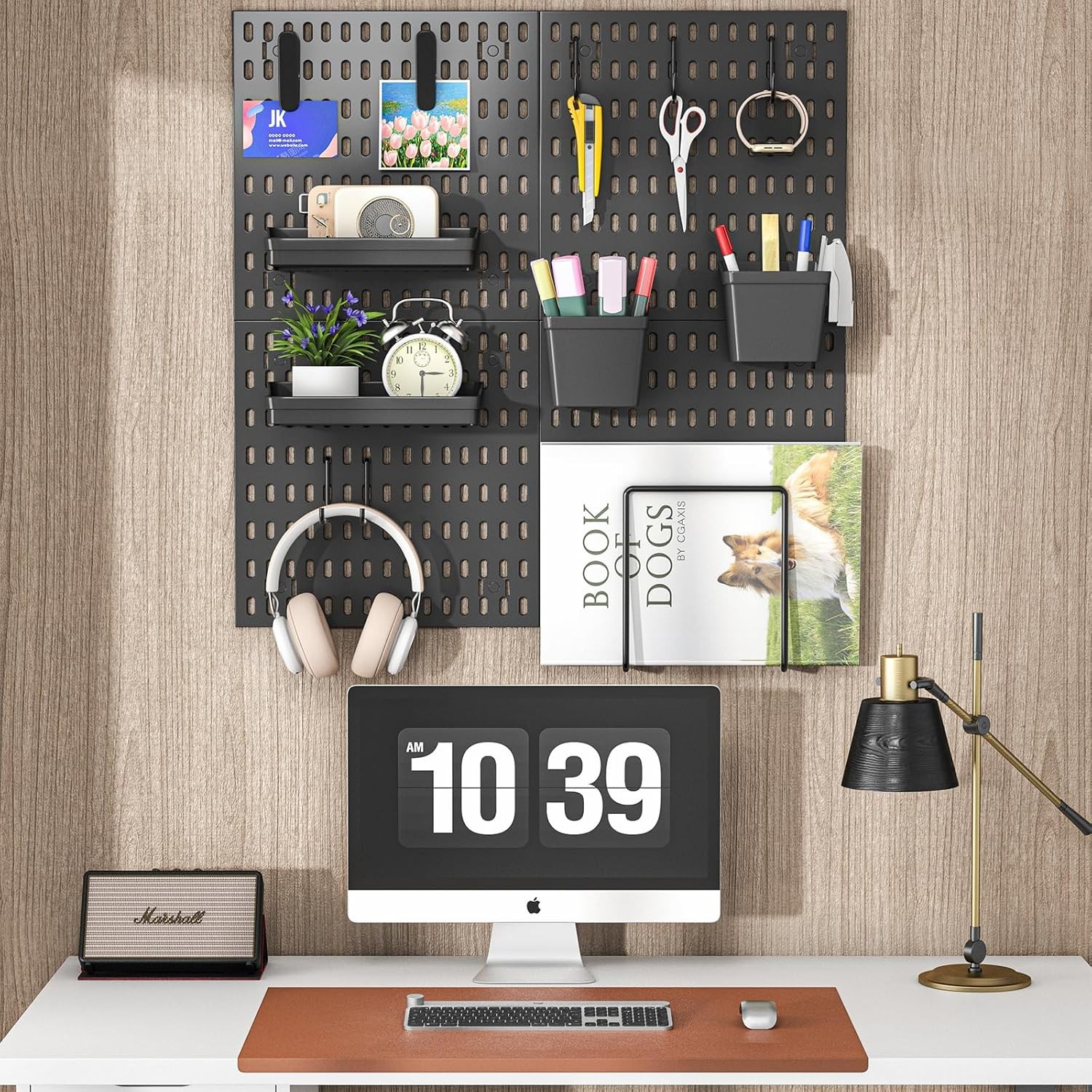 4 Pack Pegboard Shelves Wall Organizer Peg Board Shelf Brackets for Home Office