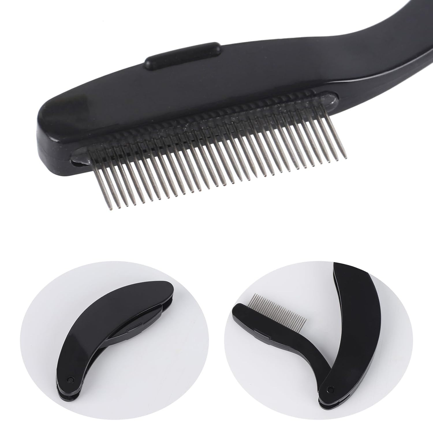 Metal Teeth Eyelash Comb for Even Lash Separation After Mascara Application