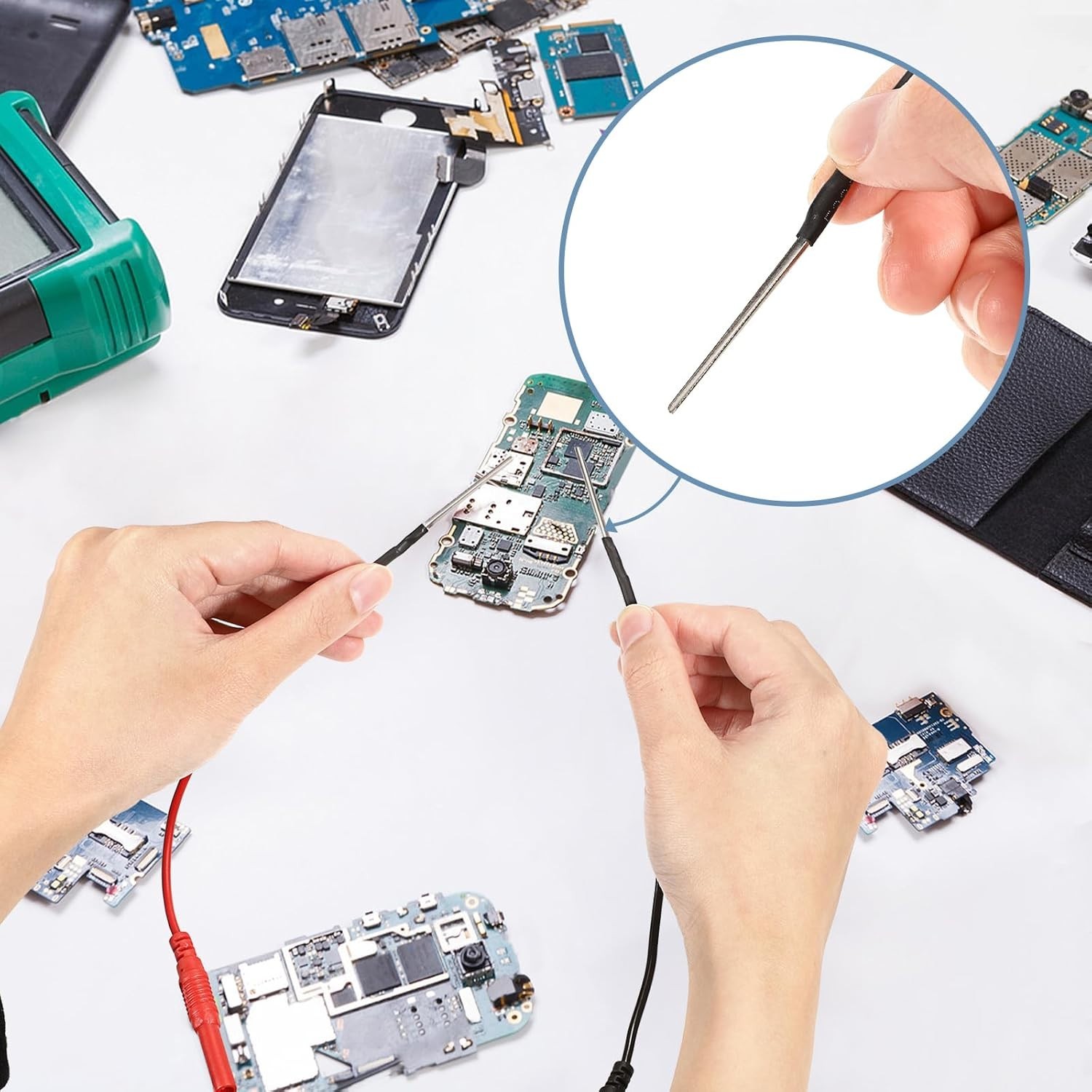 Versatile Spoon Back Probe Kit - 2 PCS with 25V/10A Rating for Safe Testing