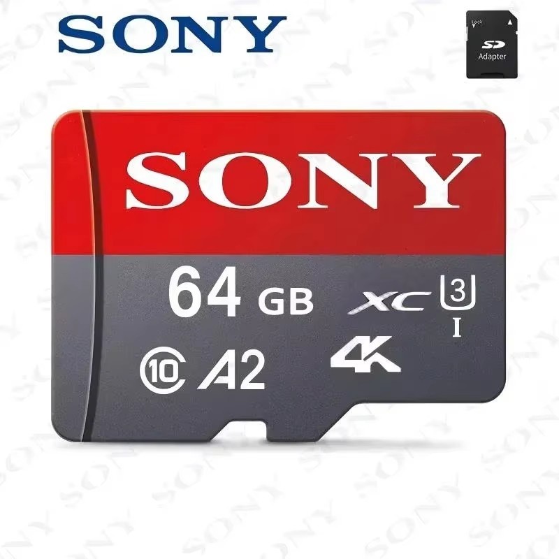 Sony Micro SD Card 64GB-1TB Class 10 U1 A1 TF Memory Card + Adapter