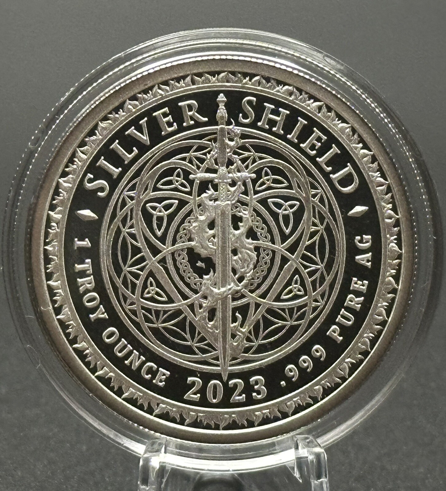 1 oz Silver Proof Game Stop Silver Shield .999 Pure COA BOX 2023 Wall St Bets