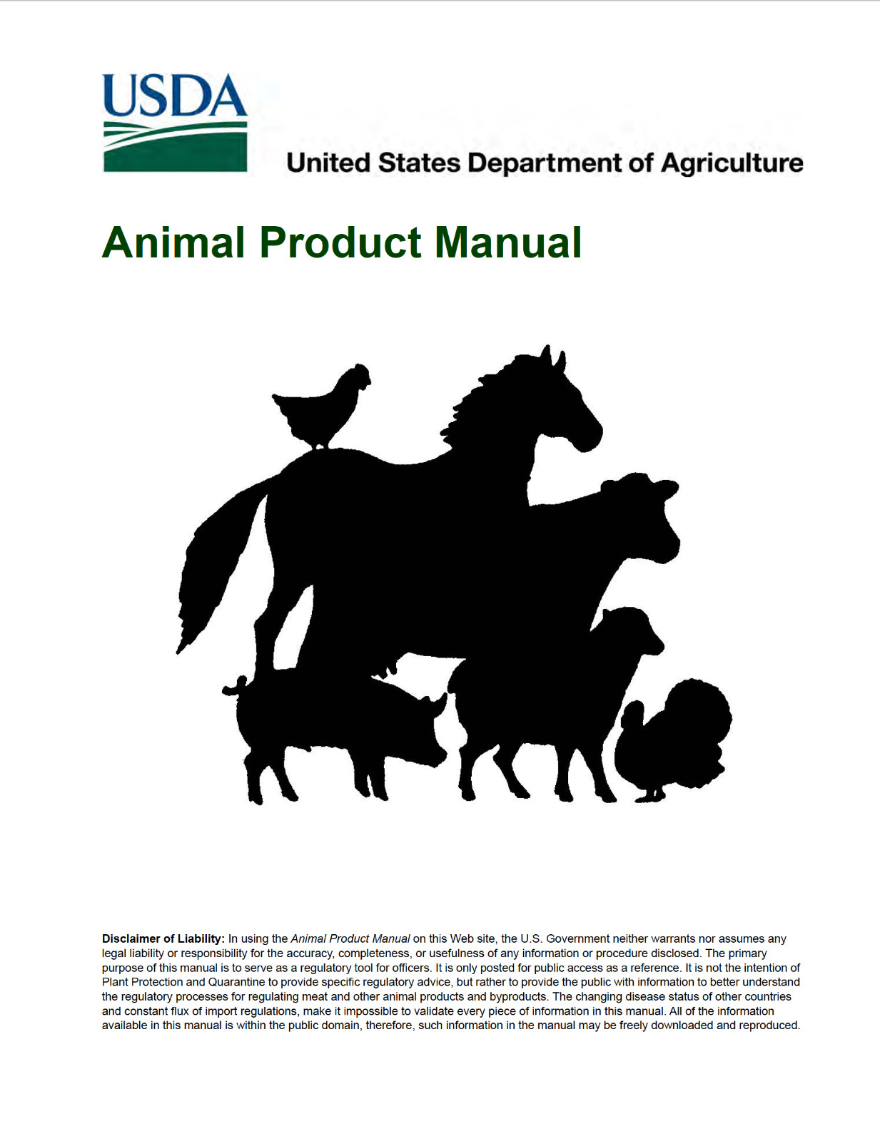 720 Page USDA Import Export Animal Product Manual (APM) Second Edition on CD