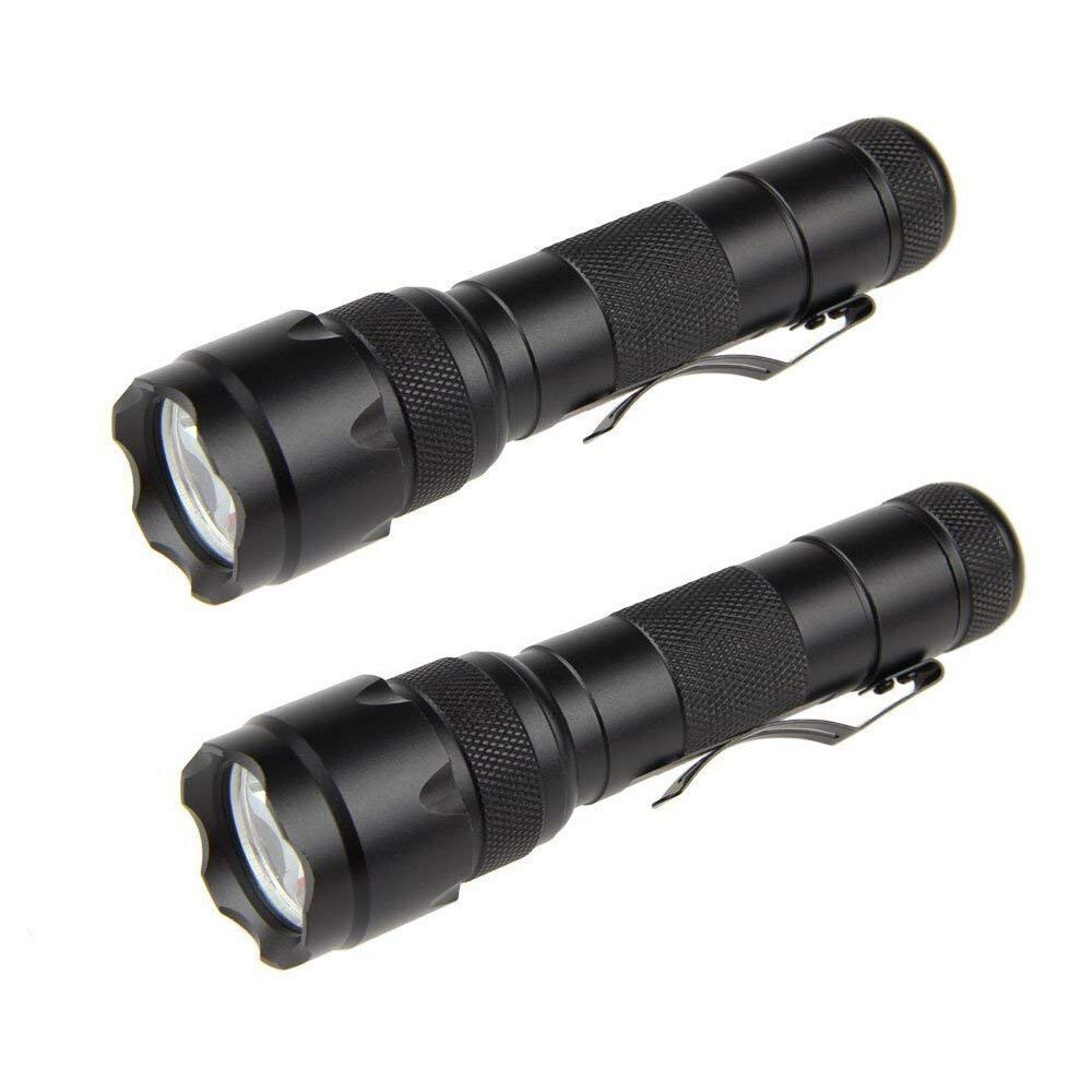 2 Pack Ultra Fire WF502B 10W 6500K  LED 1200LM Single Mode Flashlight