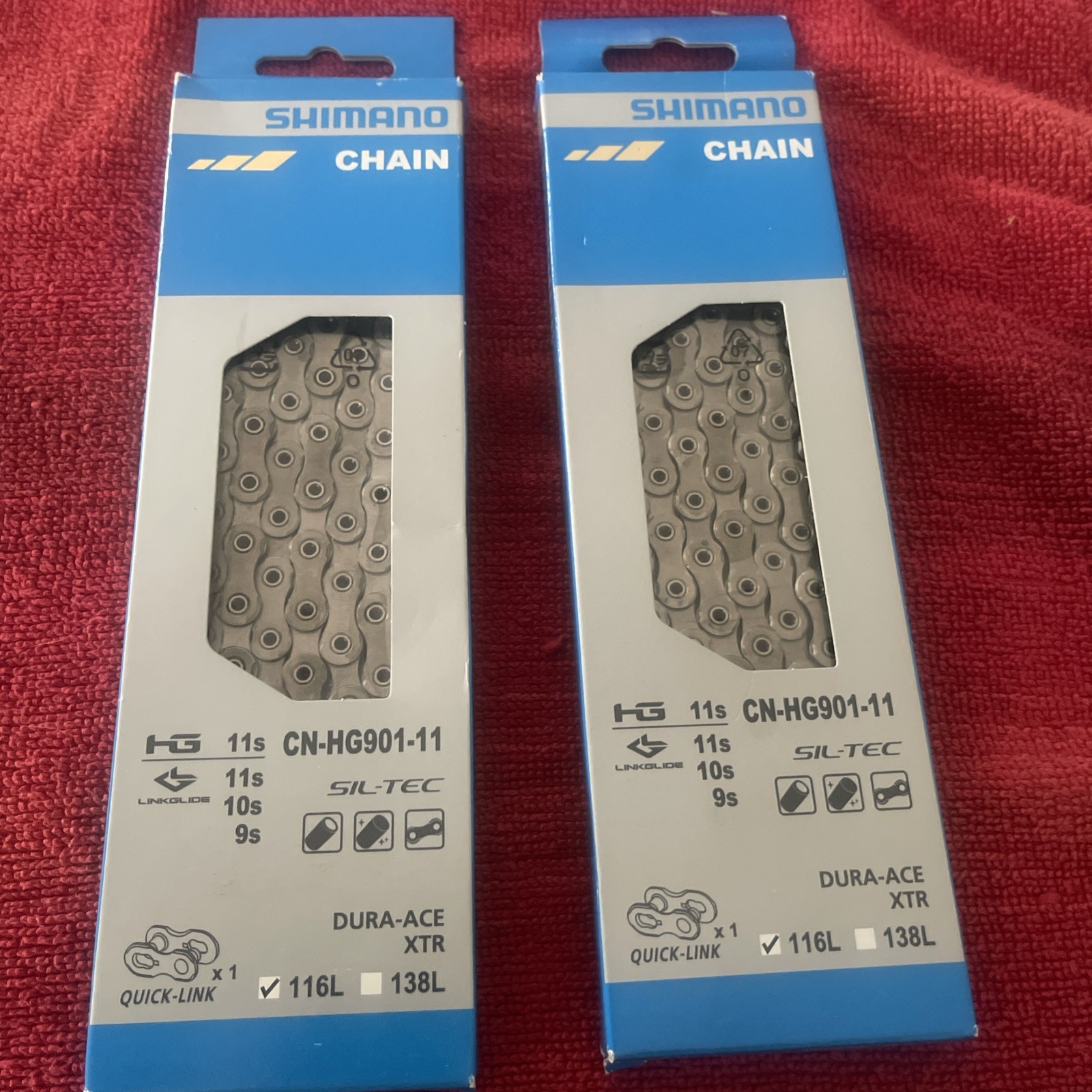 Shimano 11-Speed Bicycle Chain Lot Of 2 XTR/ Dura Ace