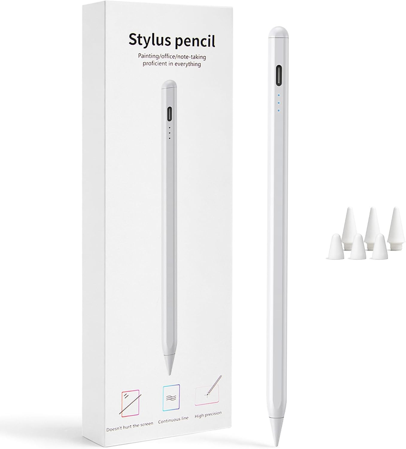 Stylus Pen for Ipad 2018-2026, 2X Fast Charge Active Pencil with Tilt Sensitivit