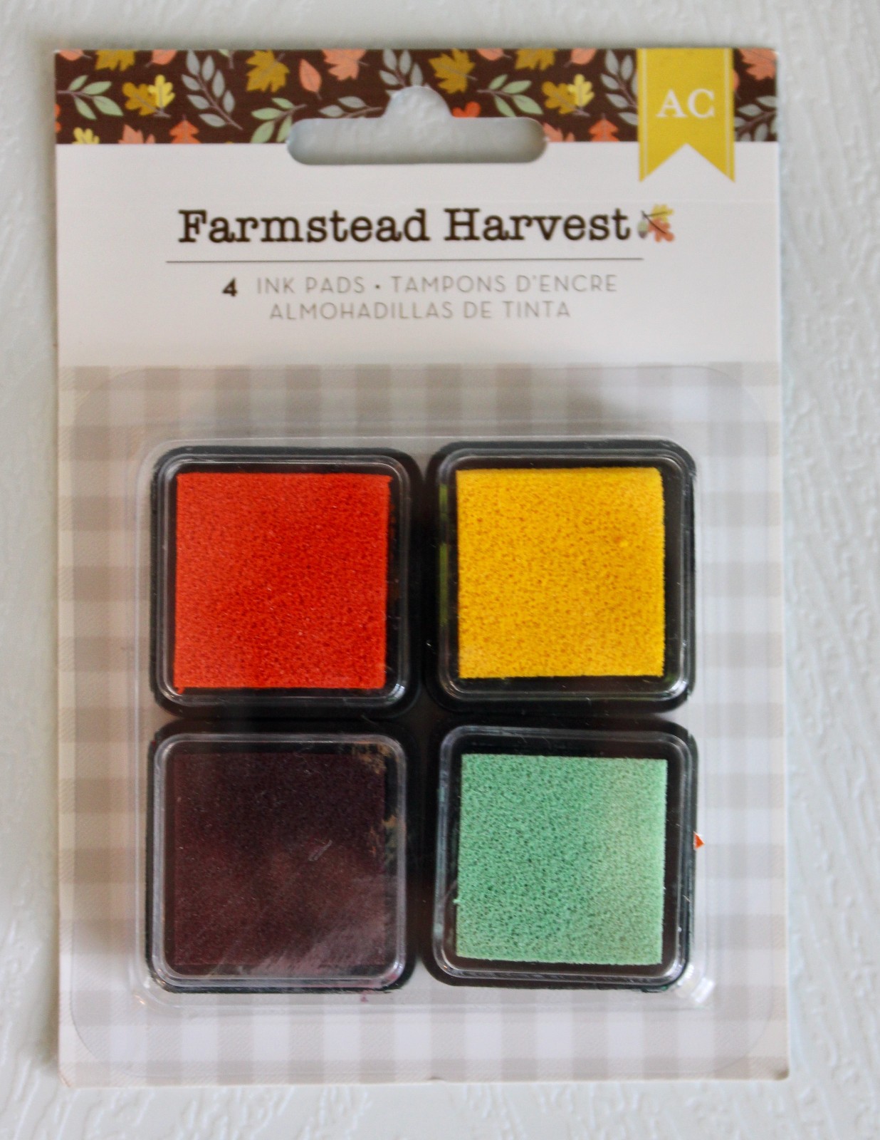 NIB American Crafts Farmstead Harvest Fall Colors 4pc Ink Pad Set