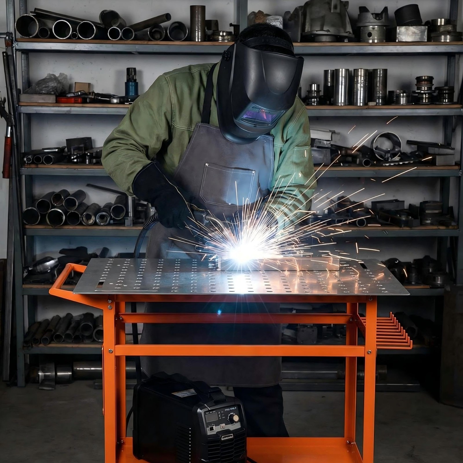 Welding Table 36"x24" Welding Table with 800LBS Static Weight Capacity w/Wheels