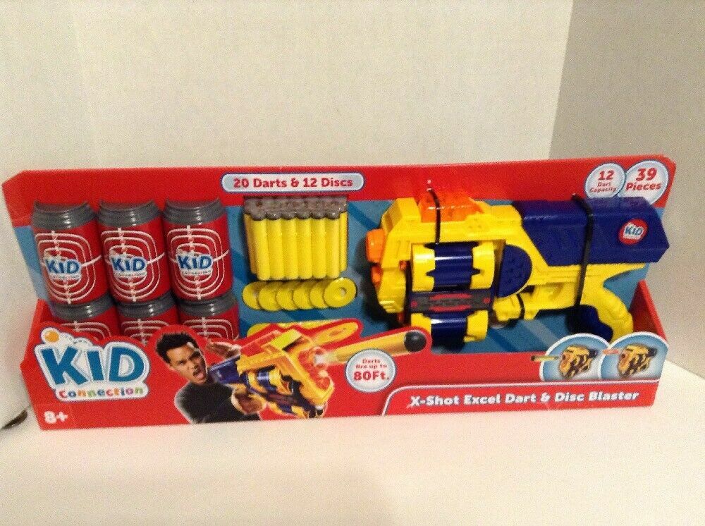 Kid Connection X-Shot Excel Dart & Disk Blaster, Darts Fire Up To 80 Ft. Ages 8+