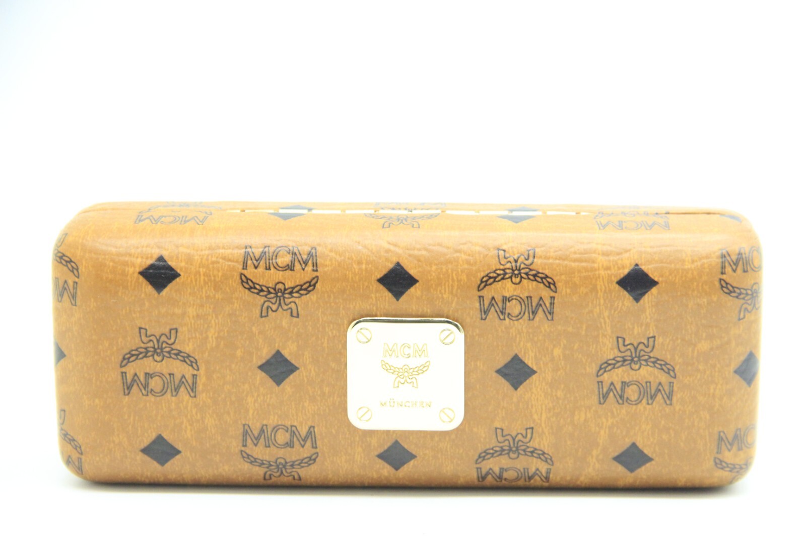 NEW MCM COGNAC BROWN SMALL CASE CLOTH AUTHENTIC OPTICAL EYEGLASSES SUNGLASSES
