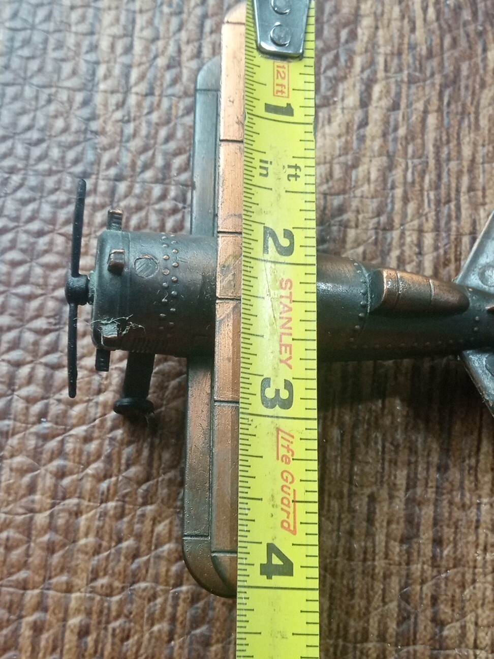 Vintage Miniature Bi-Plane Die Cast Pencil Sharpener