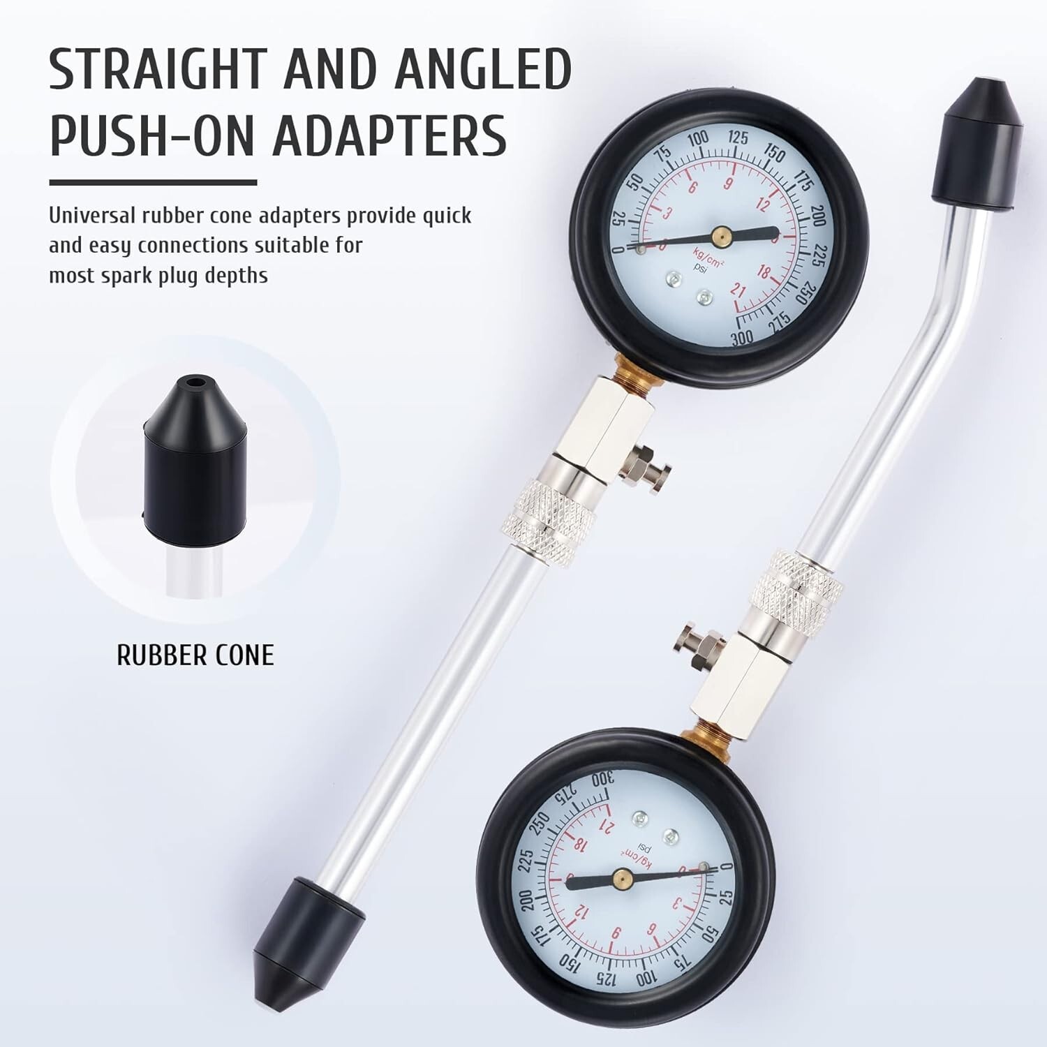 Advanced Universal Engine Compression Tester with Adaptors for Petrol Engines