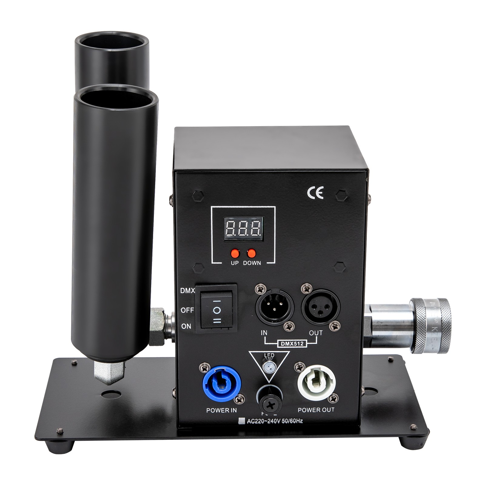 2-Nozzle CO2 Column Fog Machine CO2 Cannon Stage Smoke Effect DMX512 w/20ft Hose