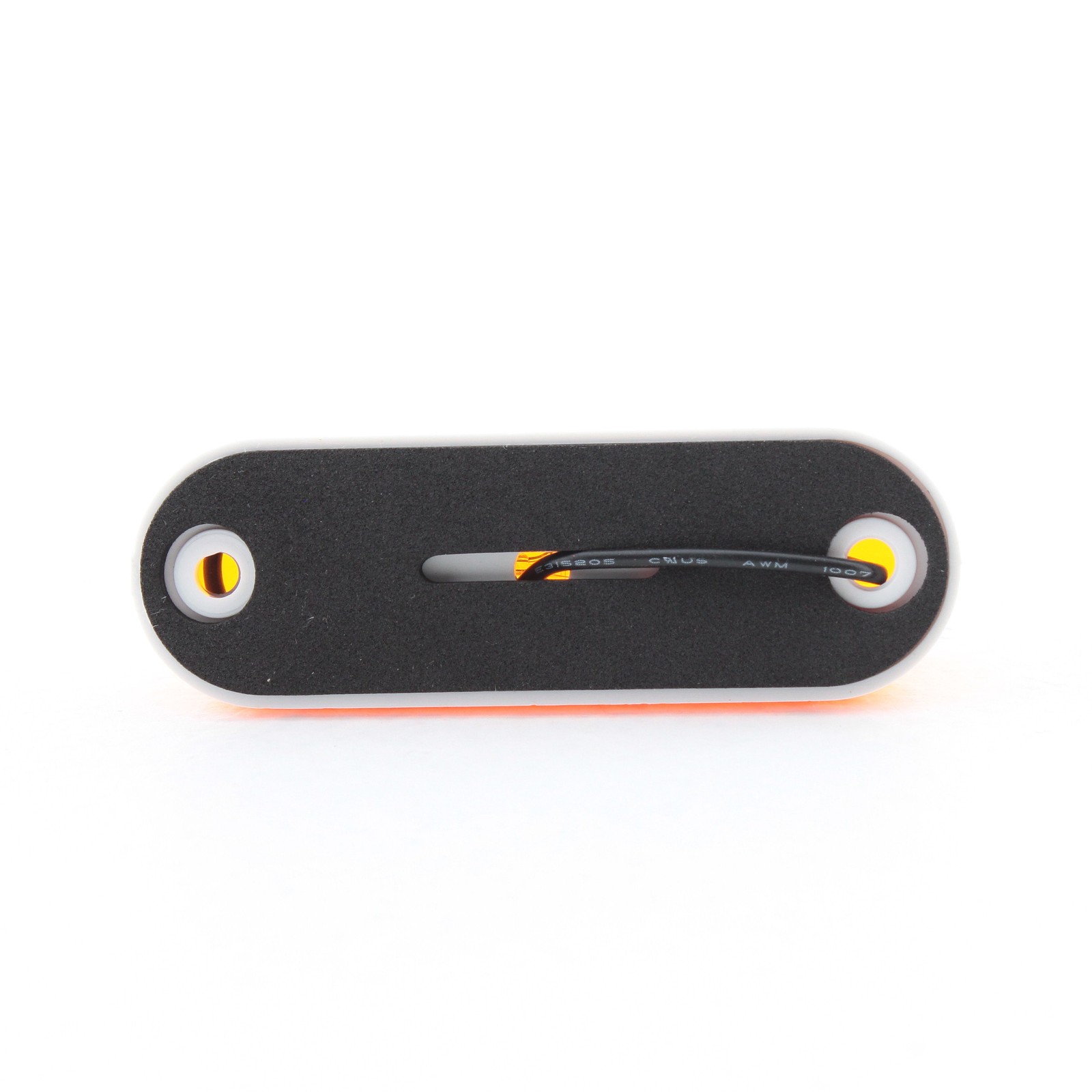 Peterson V136A Amber 3.5" Oblong Clearance Side Marker Light Thin Surface Mount