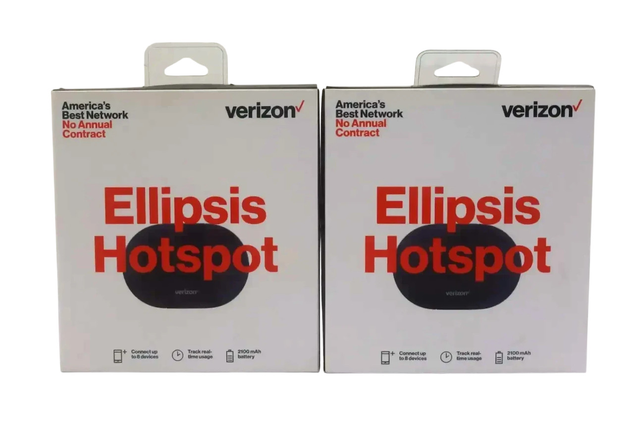 Lot of 2 Verizon Ellipsis Jetpack MHS900L Wi-Fi HotSpot Modem 4G LTE Black NEW