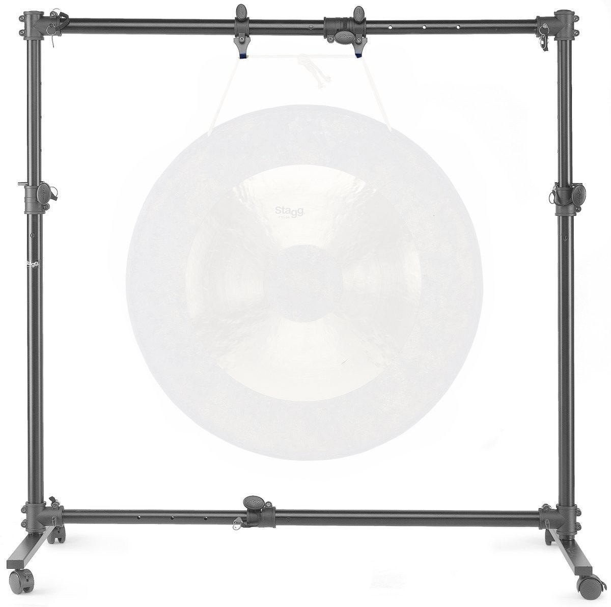 Stagg Adjustable Gong Stand with Wheels - Fits 51" or Smaller - GOS-1538