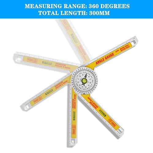 Miter Saw Protractor Angle Ruler, 360 Degree Measure Tool ,Angle Finder Gauge