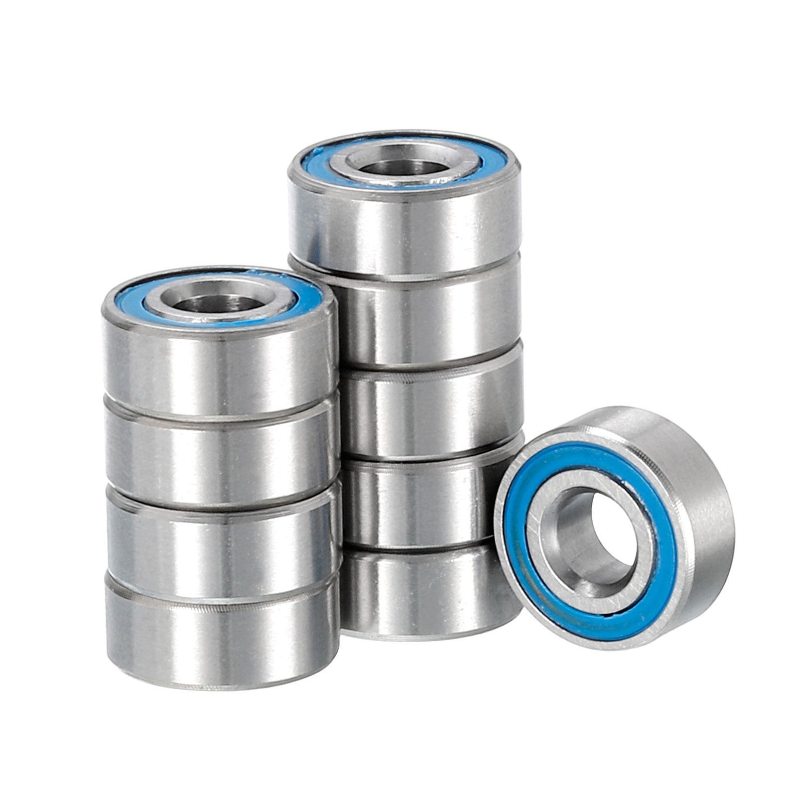 10pcs Deep Groove Ball Bearings 4x10x4mm Chrome Steel Double Sealed ABEC1