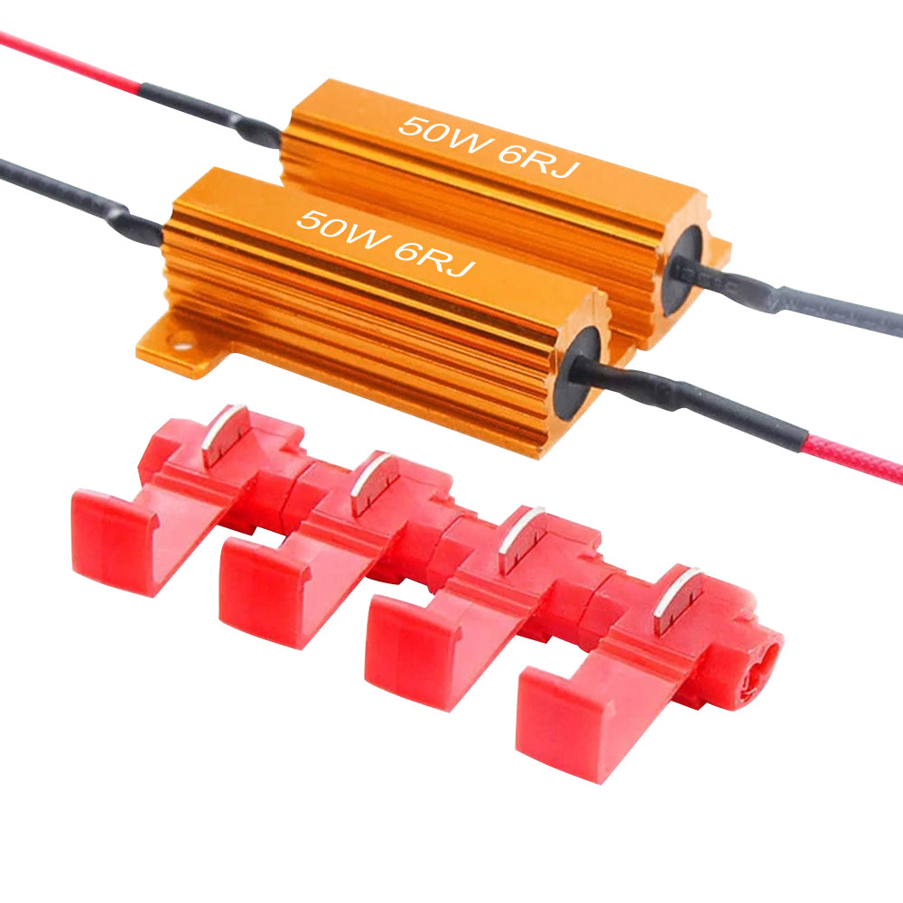 Dos resistencias de carga de 50W 6ohmKit Stop Flicker Error Code y CANBUS Fix 2x