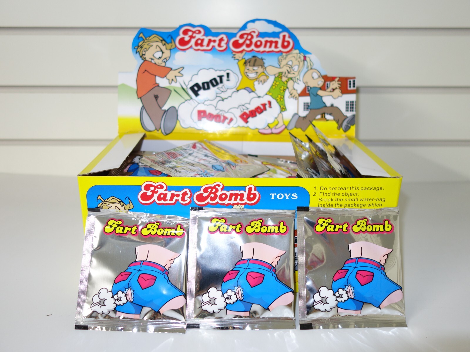 Fart Bomb 72 Pack Individual Fart Bomb Bags Prank Joke Stinky Smelly Novelty Toy