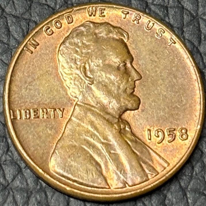 1958 Lincoln Cent • AU+ Almost Uncirculated • Philadelphia Mint • Semi-Key 1C