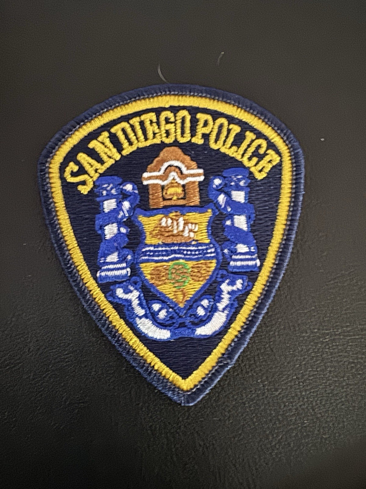 SDPD SAN DIEGO POLICE DEPARTMENT LOGO SHOULDER PATCH EMBROIDERED OLD STOCK MINT