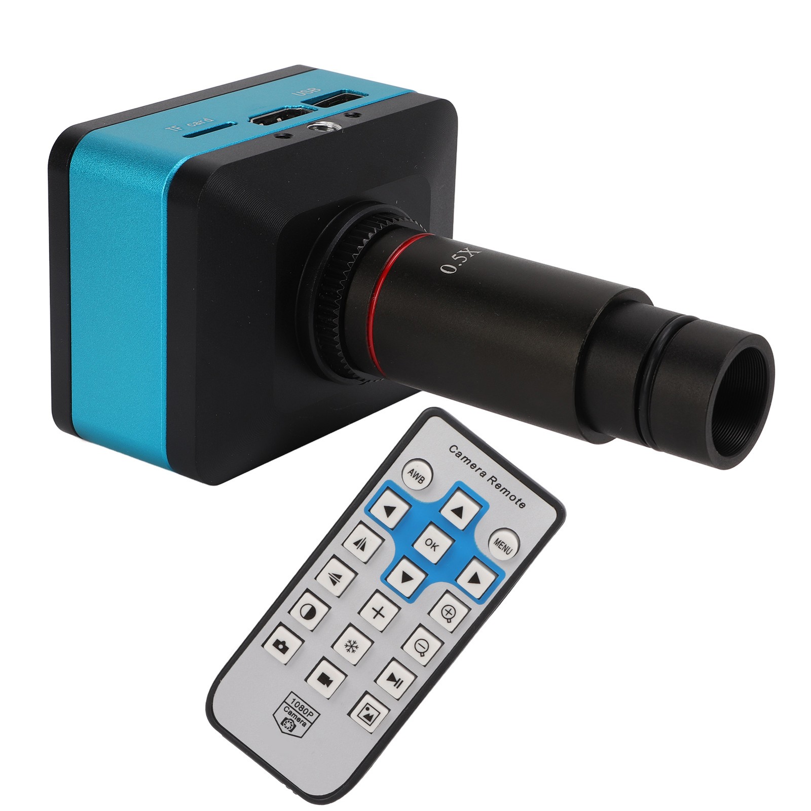 4K 12MP 60FPS Industrial Microscope Camera With 0.5X Lens