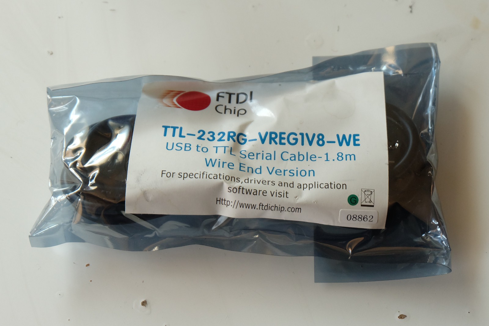 FTDI Chip Technology 1.8m USB / TTL serial cable TTL-232RG-VREG1V8-WE