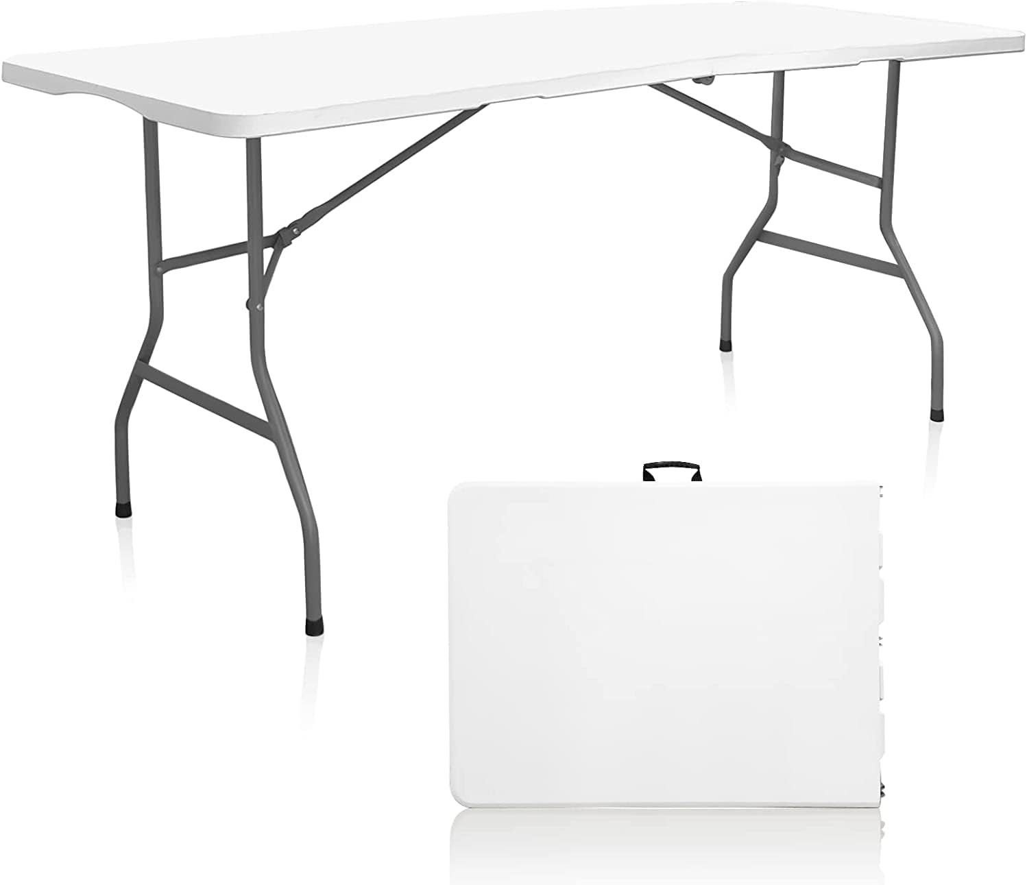 6FT Heavy Duty Folding Table - Portable Indoor/Outdoor Plastic Table