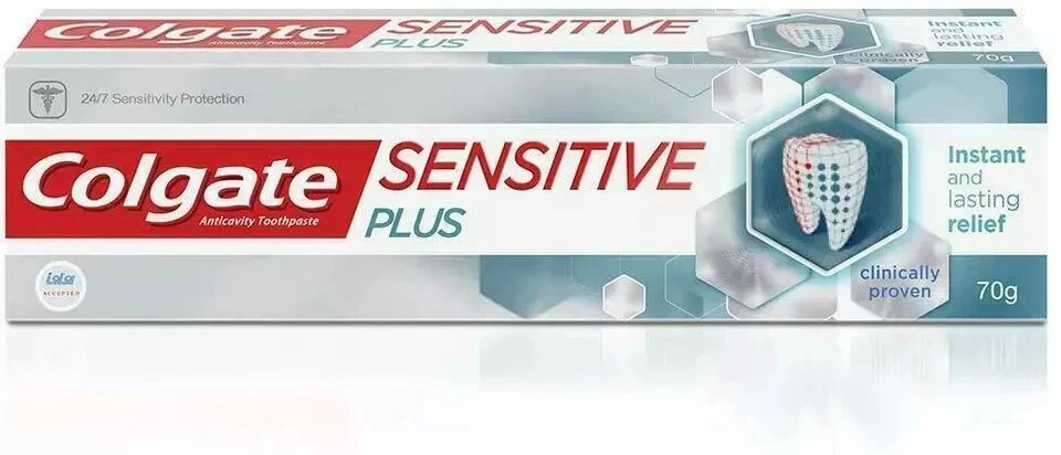 3x Colgate Sensitive Plus Instant Relief from Toothpaste 70g Pro Argin formula
