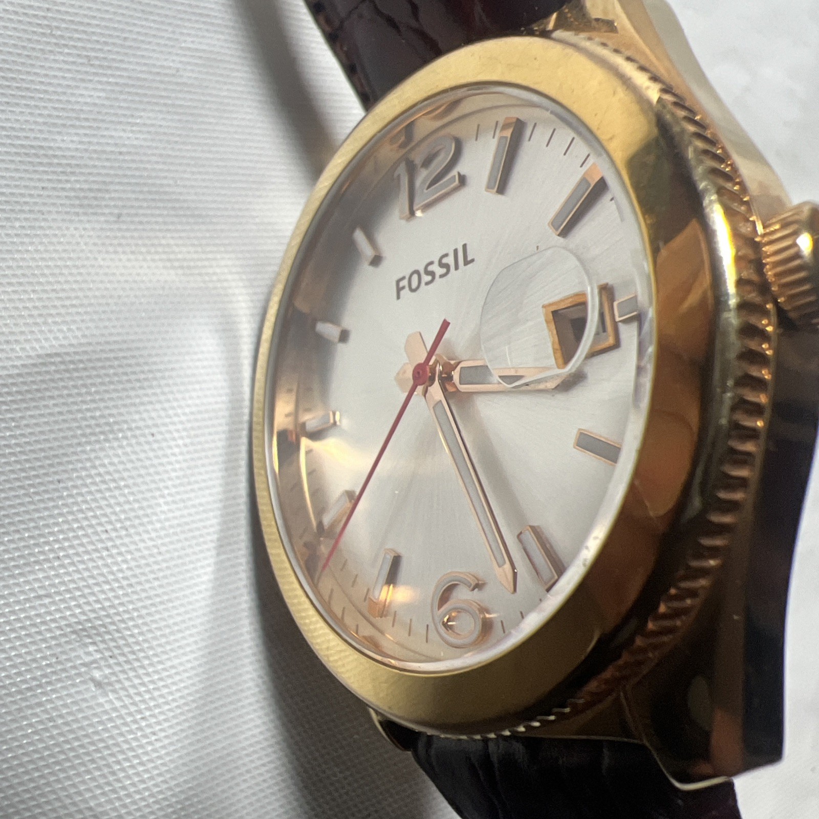 Fossil classic, magnify date,5ATM,ES3770SET,40mm , men’s woman watch,very Clean