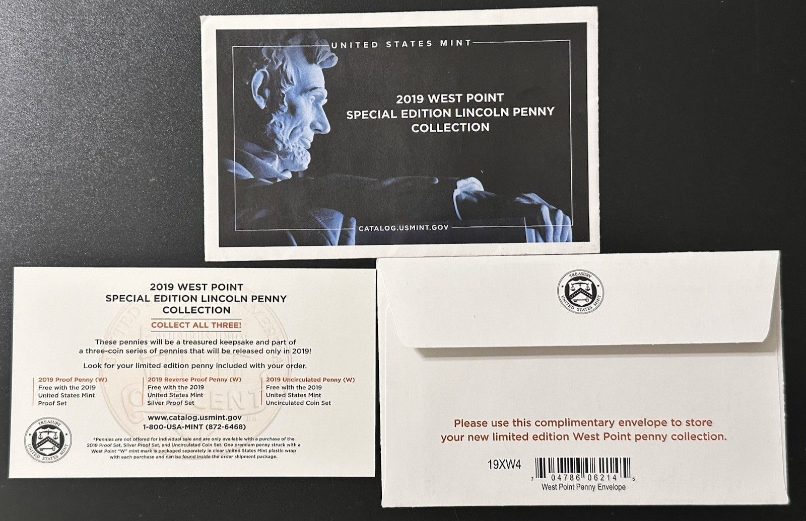 2019-W PENNY SPECIAL EDITION ENVELOPE AND PAPERS ONLY!! NO COIN!!