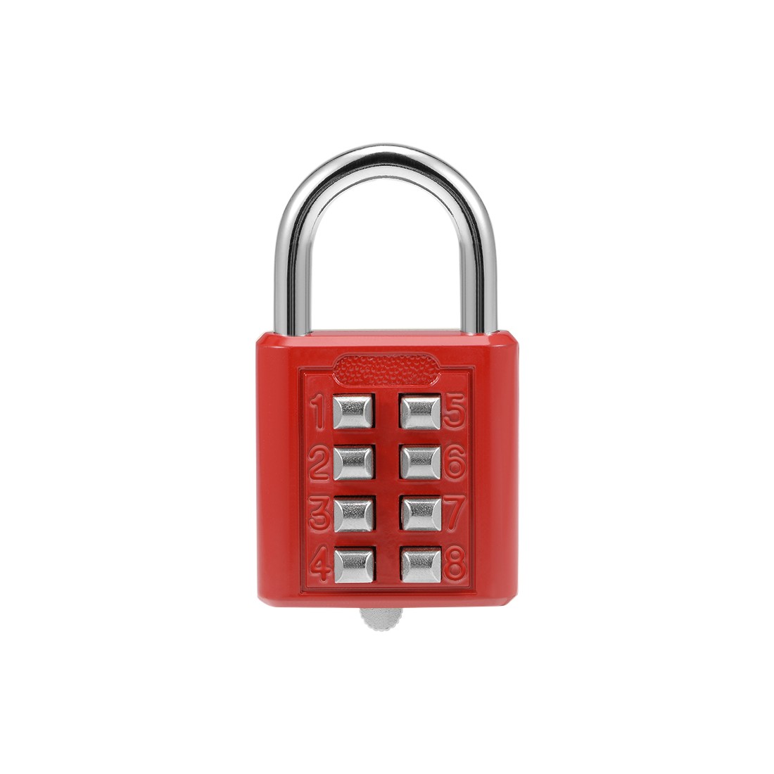 8-Digit Combination Padlock Push Button Lock for Locker Cabinet Red