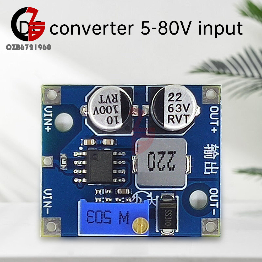Mini DC-DC Step-Down Power Module Buck Converter 5-80V to1-62V Adjustable 1.5A