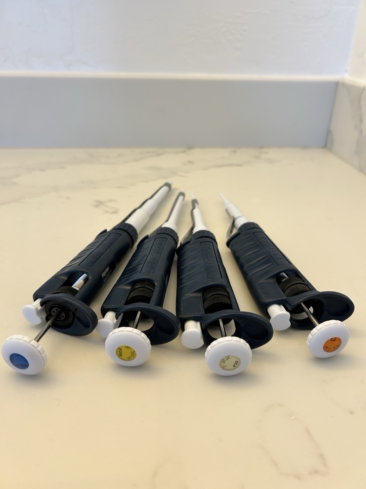 Gilson Pipetman Pipette Set of 4: P1000 P200 P20 P2