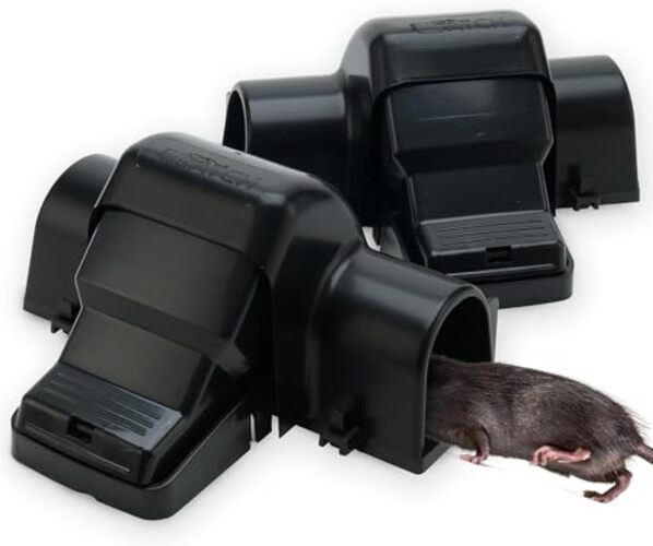 Rat Traps Indoor and Outdoor - Dual-Entry Large Rat Trap Outdoor and Pack of 2