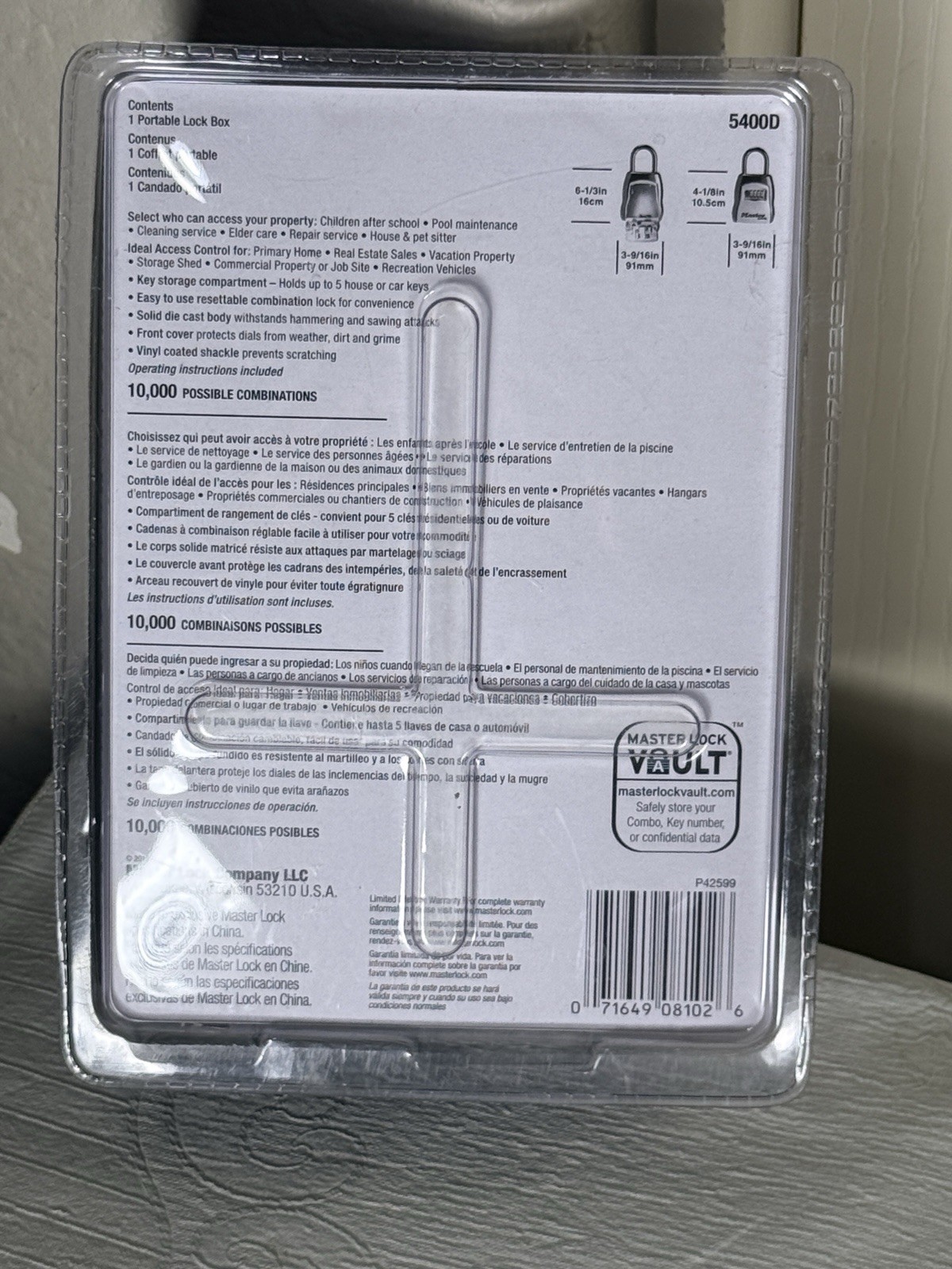 (New Sealed) Master Lock 5401D Wall Mount Lock Box / Key Security Safe