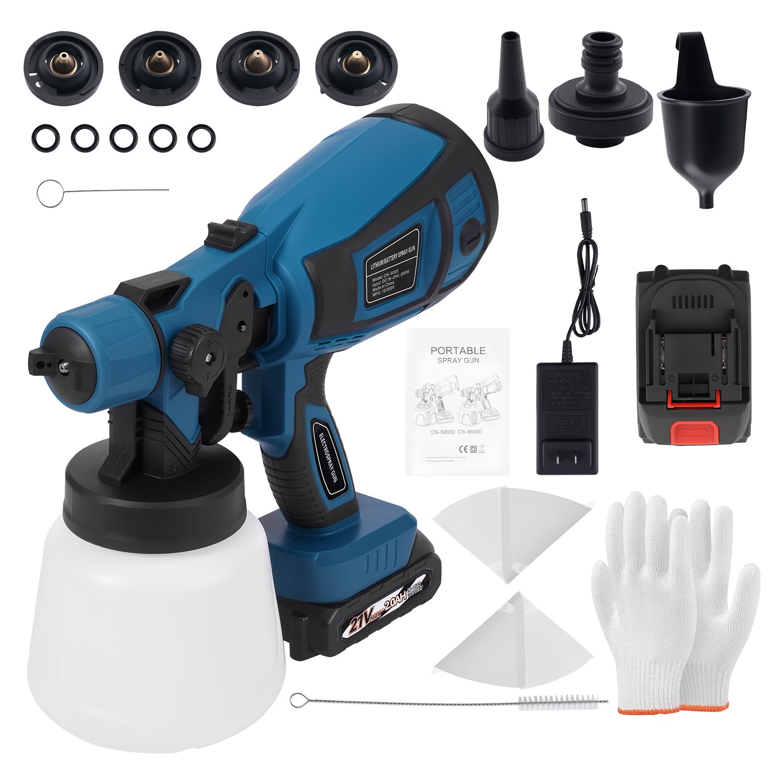 Cordless Paint Sprayer Electric Spray Gun High Pressure For Makita 21V Battery