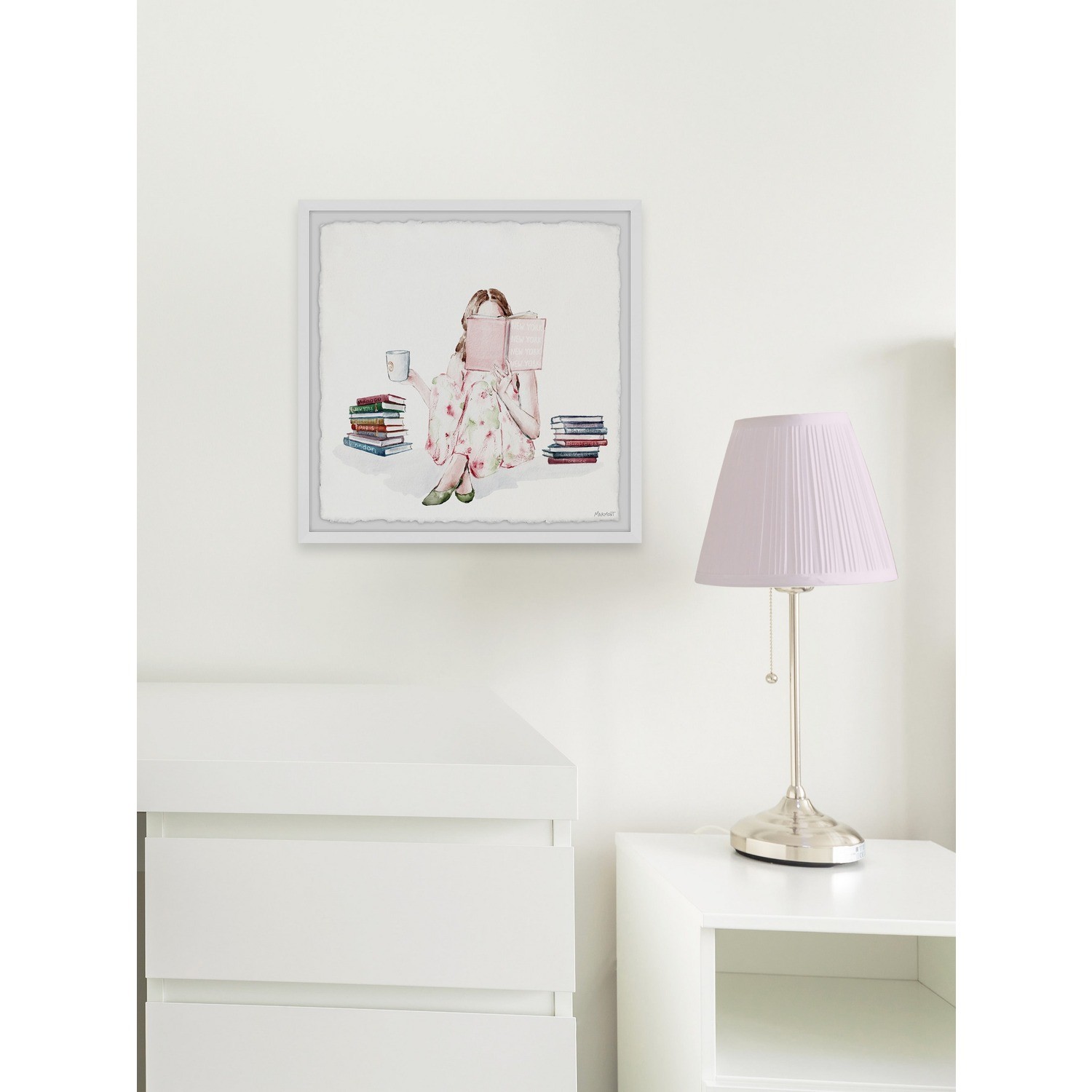 Marmont Hill Beauty in Reading Framed Painting Print