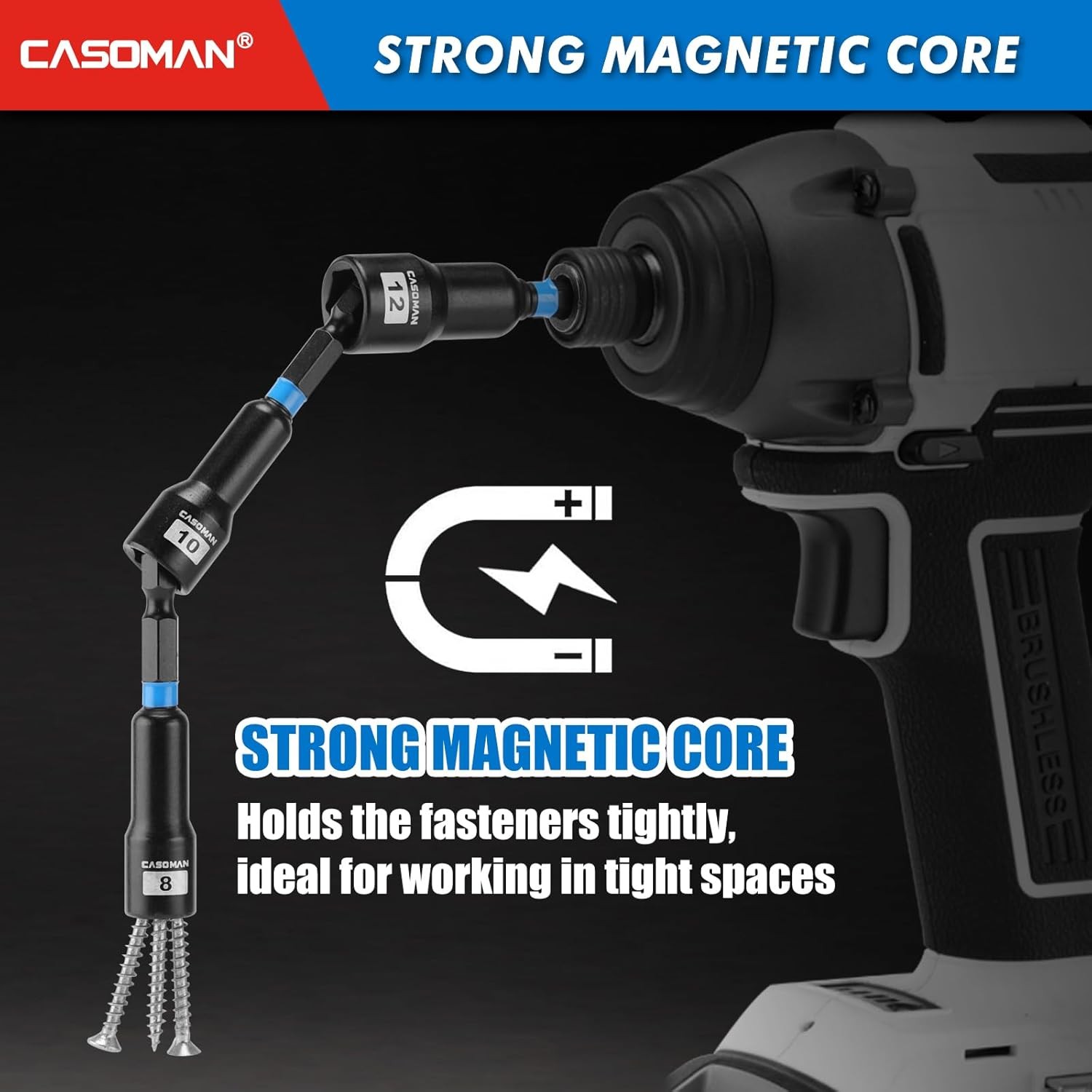 68-Piece Magnetic Nut Driver Set for Impact Drill, Metric & SAE Screwdriver Bits