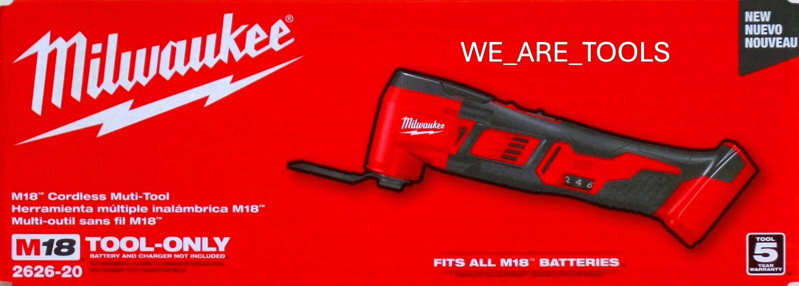 NEW IN BOX Milwaukee M18 2626-20 Cordless Multi-Tool Oscillating W Blade, Sand