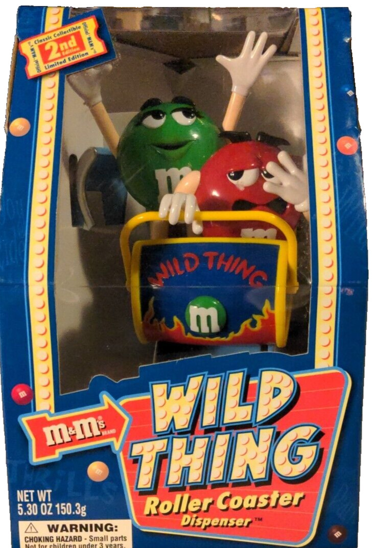 M&M's WILD THING Roller Coaster Candy Dispenser MM Candy Co. Sealed New In Box