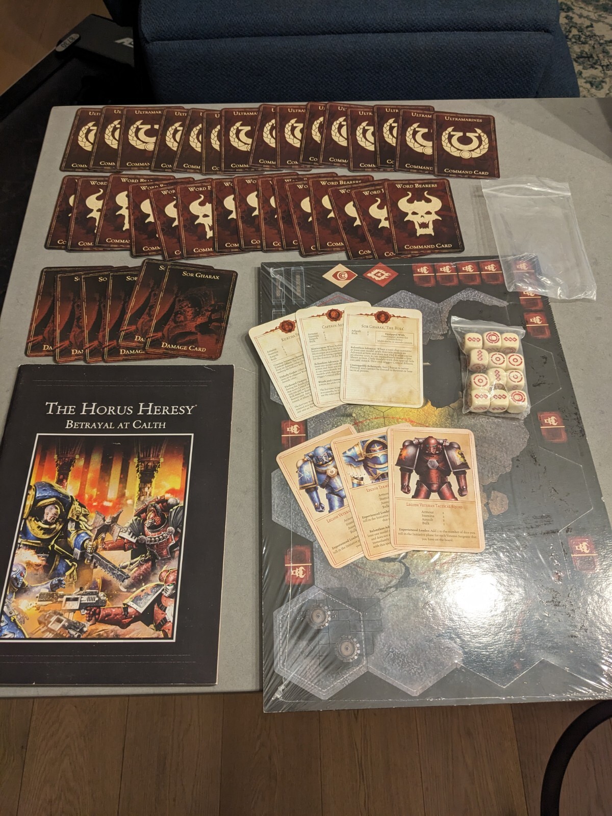 Warhammer 40k Betrayal at Calth Game Scenario Complete Board Cards Book Dice