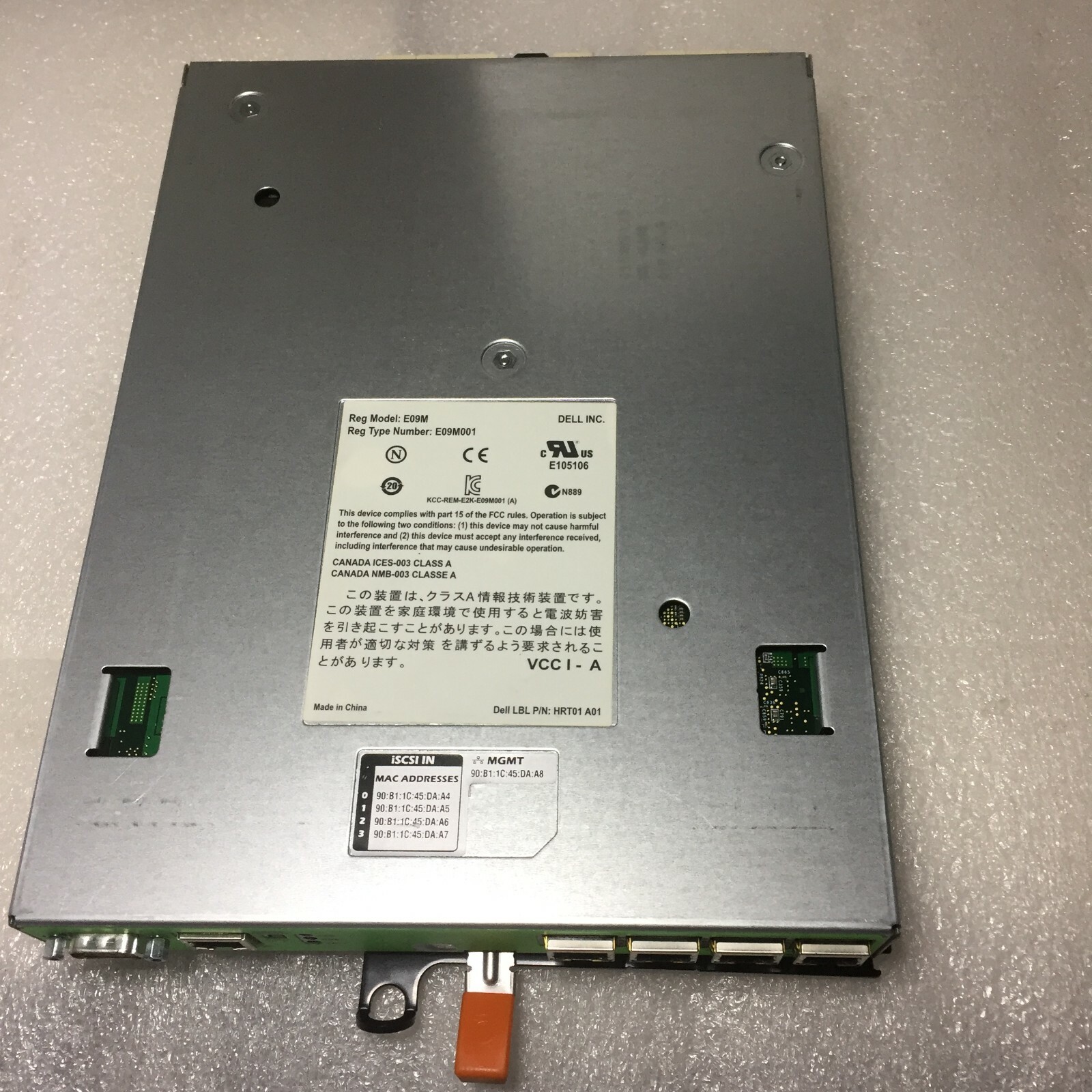 DELL EQUALLOGIC CONTROL MODULE TYPE 11 CONTROLLER MODULE E09M001 E09M FREE S/H
